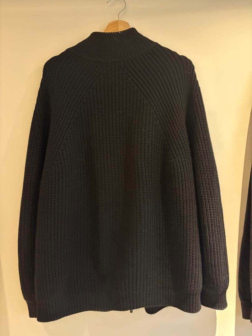 BATONER 3 ブラック ドライバーズニット ジップアップ バトナー