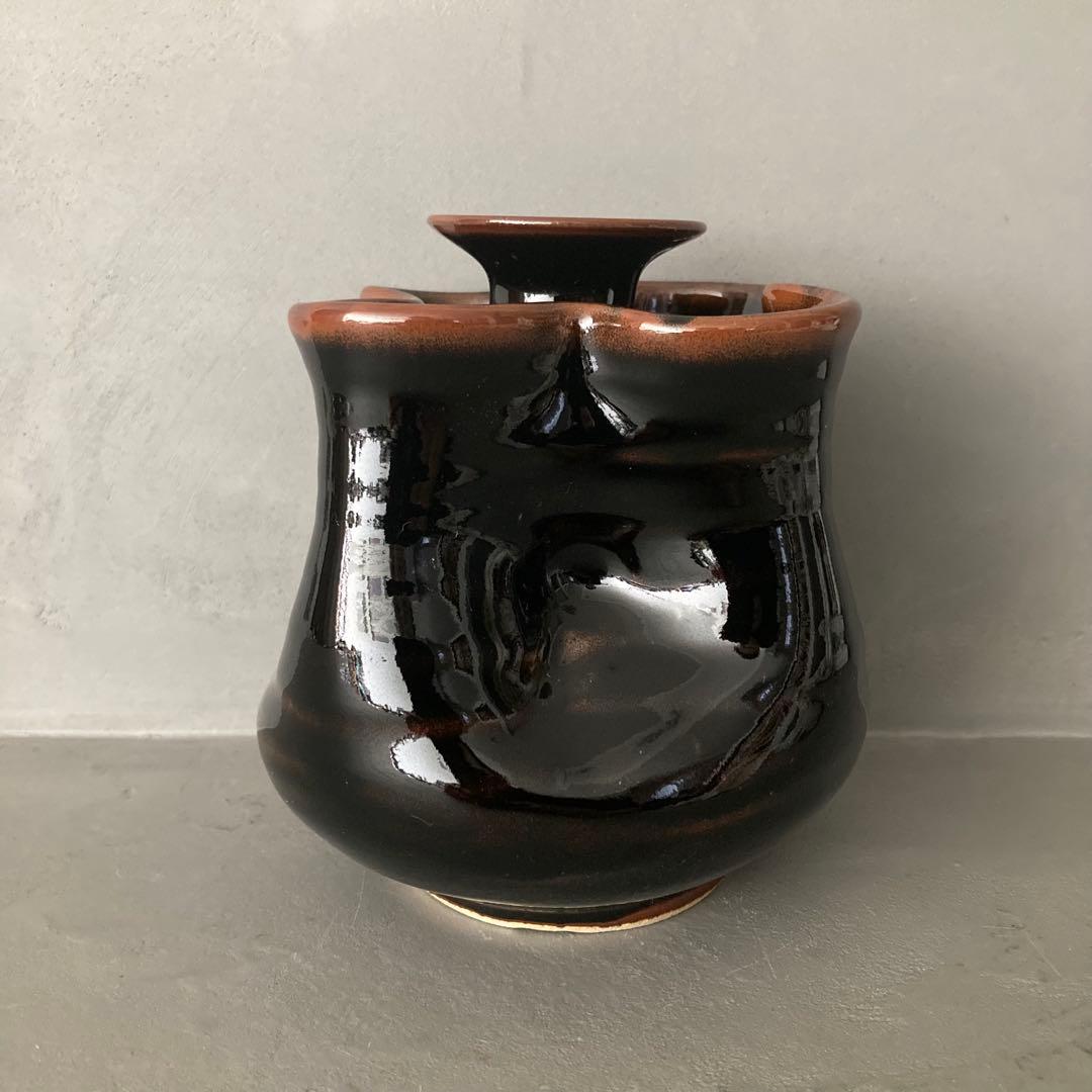 天目 花入 花瓶 花器 共箱