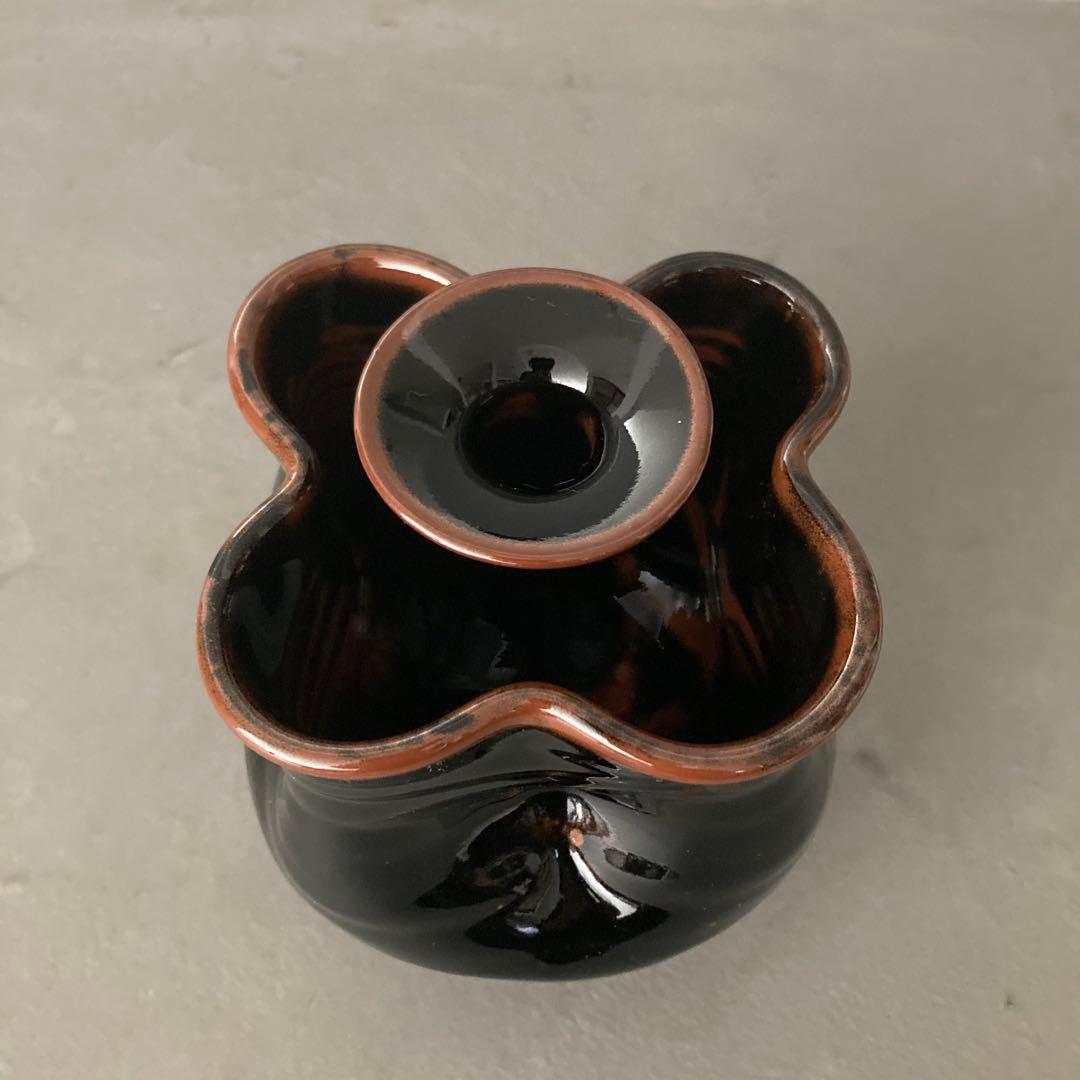 天目 花入 花瓶 花器 共箱