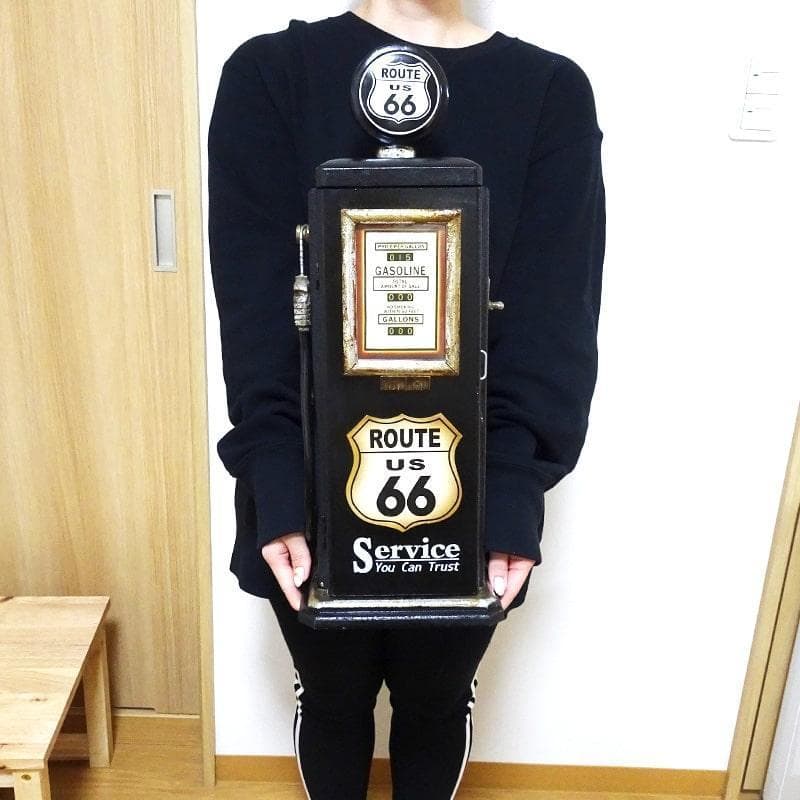ガスポンプ マルチキャビネット ROUTE66 ラック 棚 インテリア 収納 黒