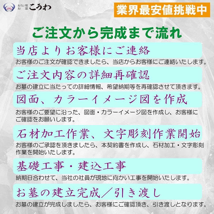 墓石　お墓　和型墓石　３段墓石　送料無料　最短工事期間10日