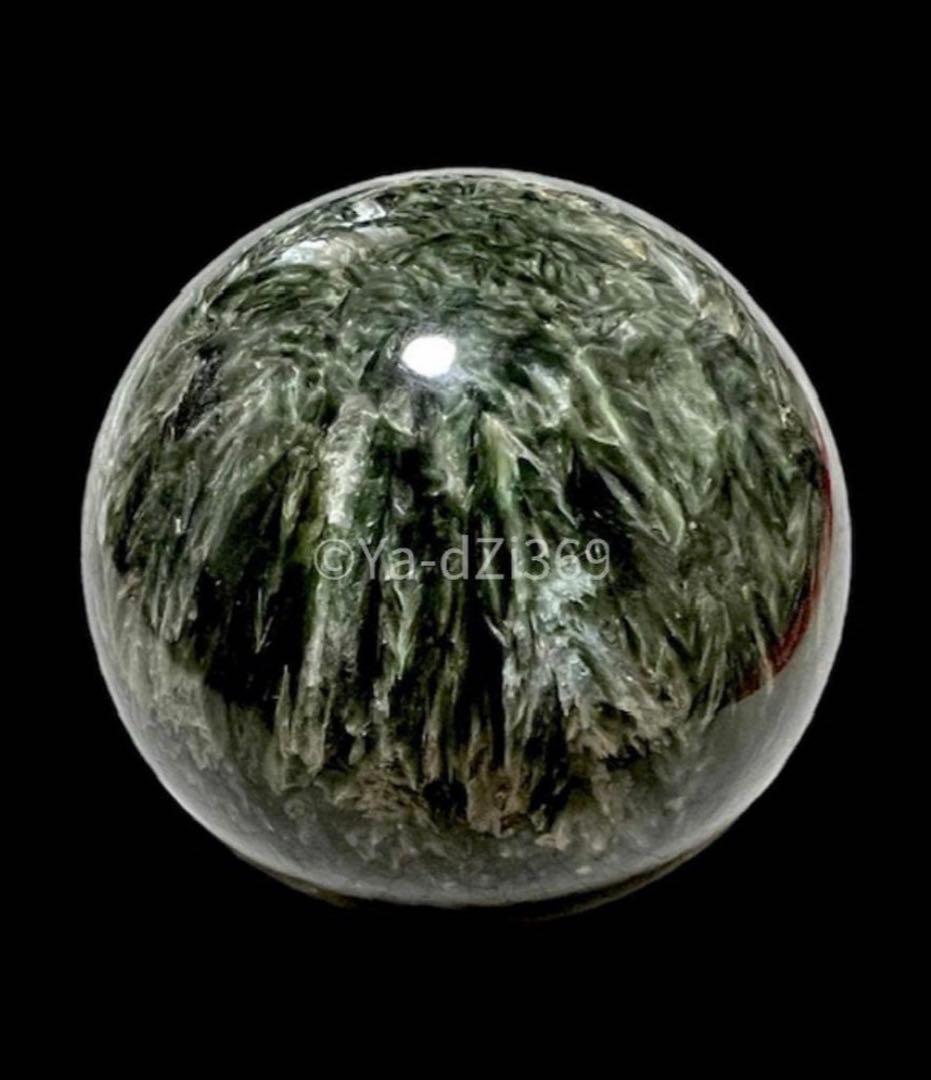 入手困難 ロシア産 セラフィナイト 稀少な大玉 スフィア 5.8cm 天使の羽根