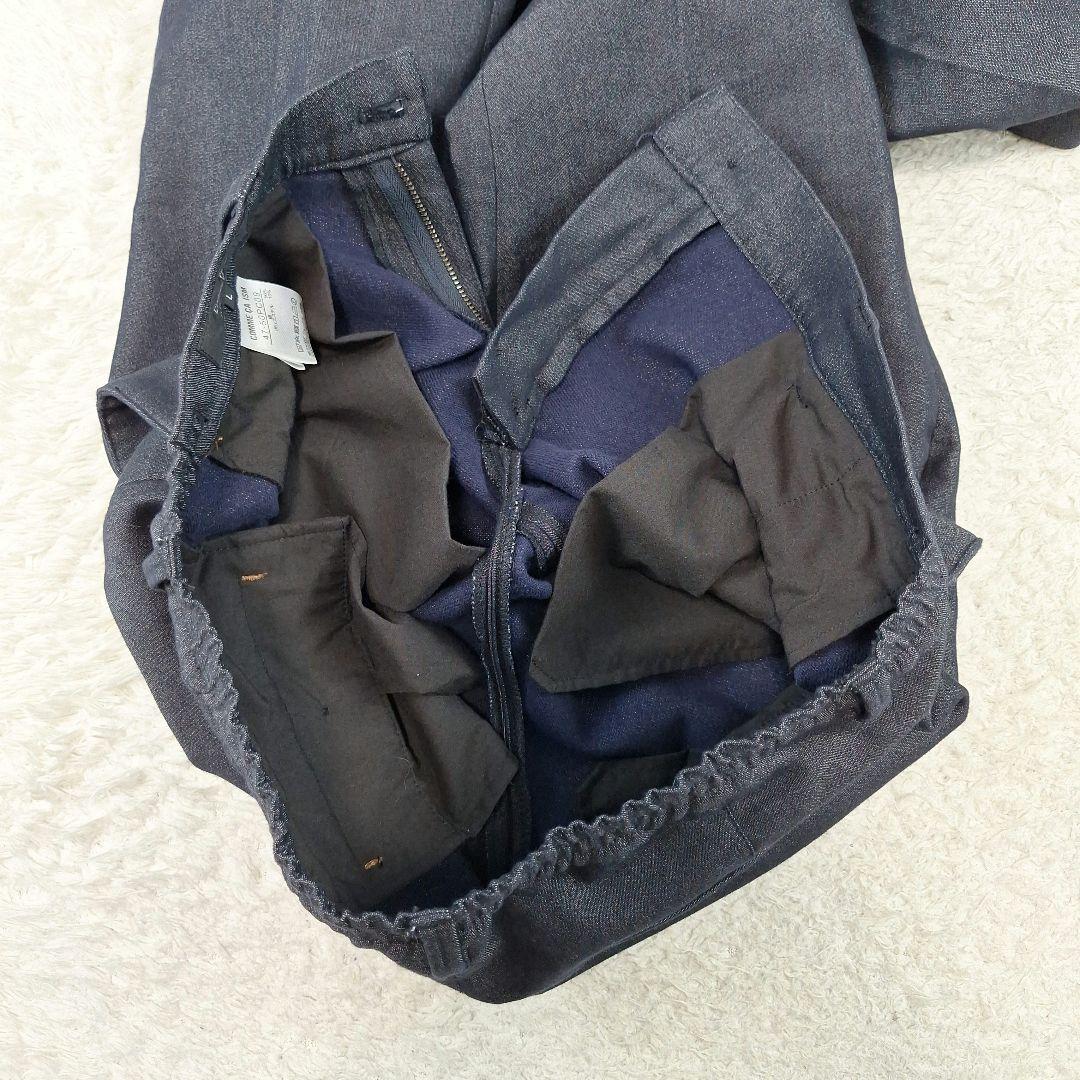 美品✨コムサイズム　トラベルスーツ　デニムライク　ストレッチ　L