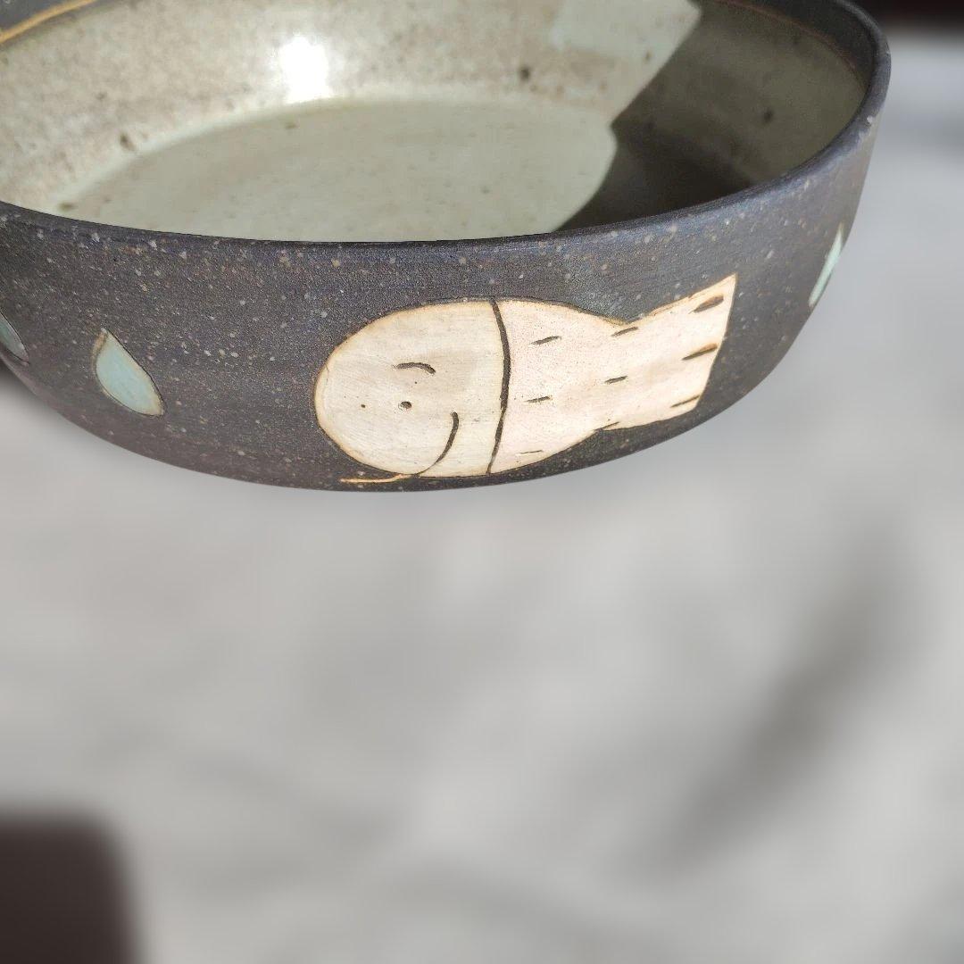 長田恵　ケース　猫　笠間焼　蓋物