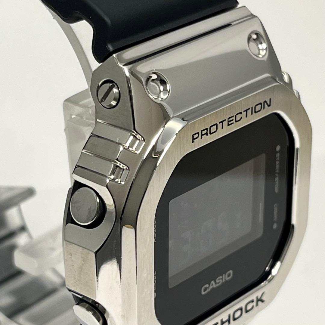 美品✨ G-SHOCK GM-5600 シルバー デジタル メタル メンズ腕時計