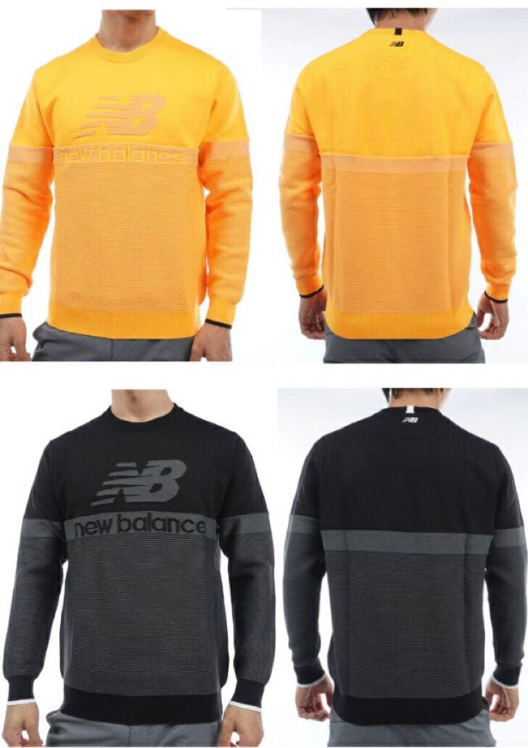 【new balance Golf／NB】秋冬クルーネックニットプルオーバーXL