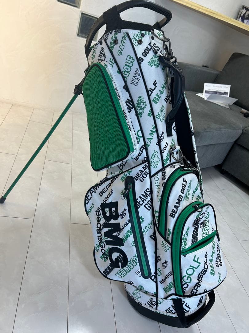 BEAMS GOLF マルチロゴ スタンドキャディバッグ　ヘッドカバー付属