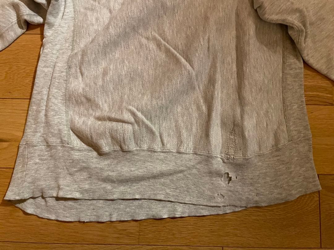 h*y様 チャンピオン 80sリバースウィーブ　NAVY 染み込みプリント Lサ