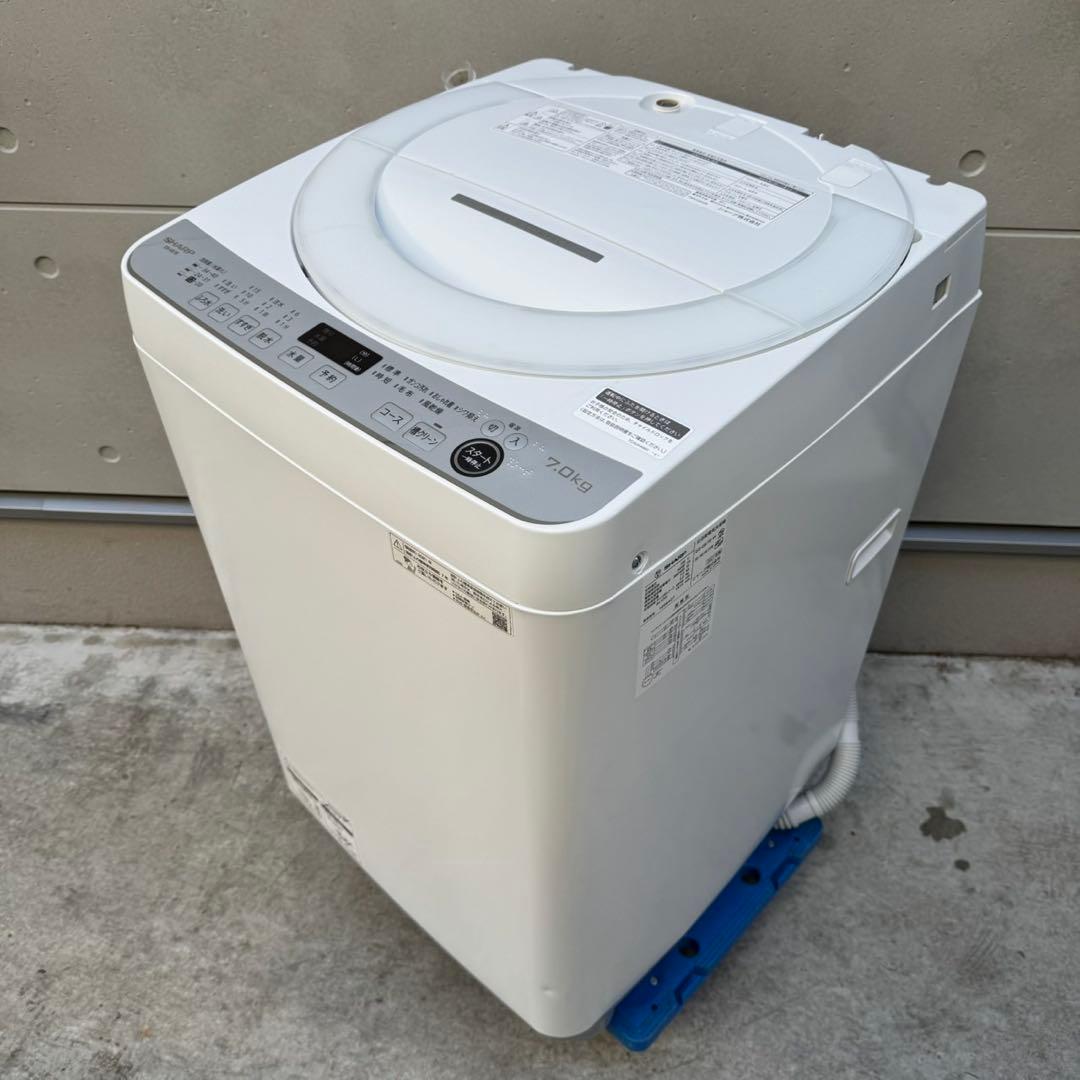 96⭐️2021年製★シャープ　洗濯機　7KG 大型　大容量　一人暮らし