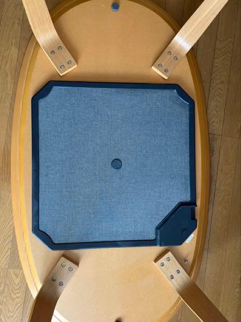 ■送料込■無印良品 木製楕円こたつ 曲木脚 フラットヒーター