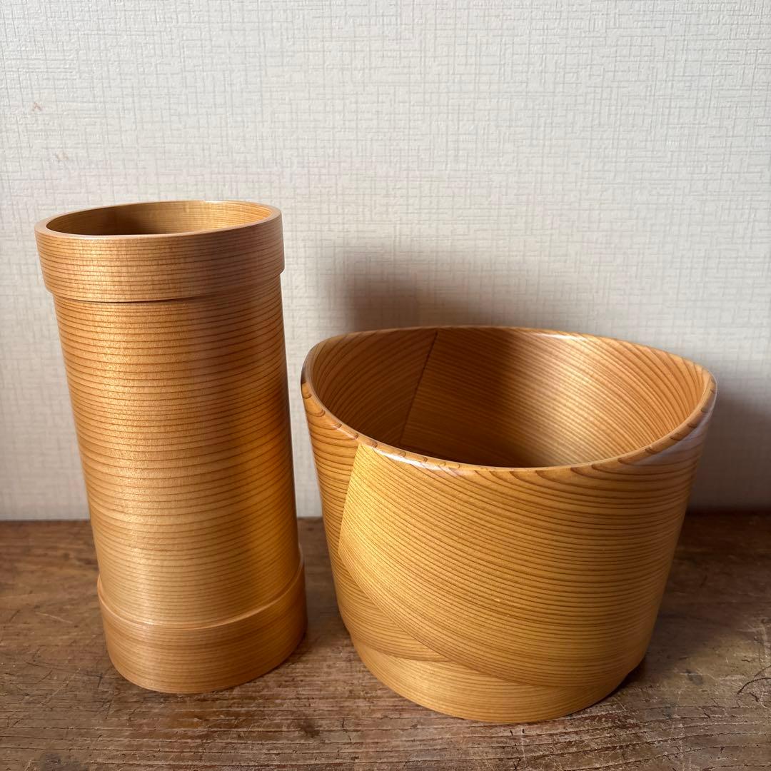 秋田　栗久の曲げわっぱ　水割りセット　伝統的工芸品　アイスペール