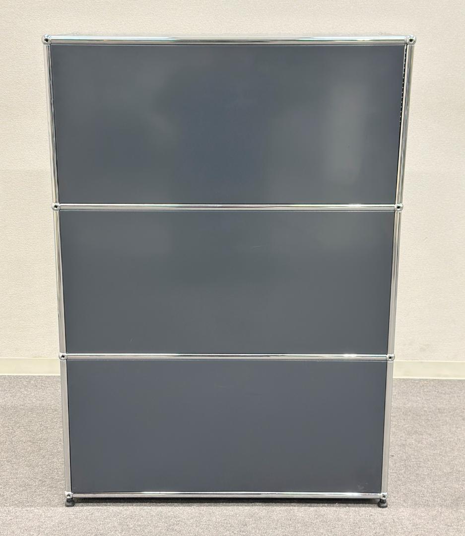 正規品■USMハラー■オープンシェルフ　1列3段　アントラサイト　オフィス