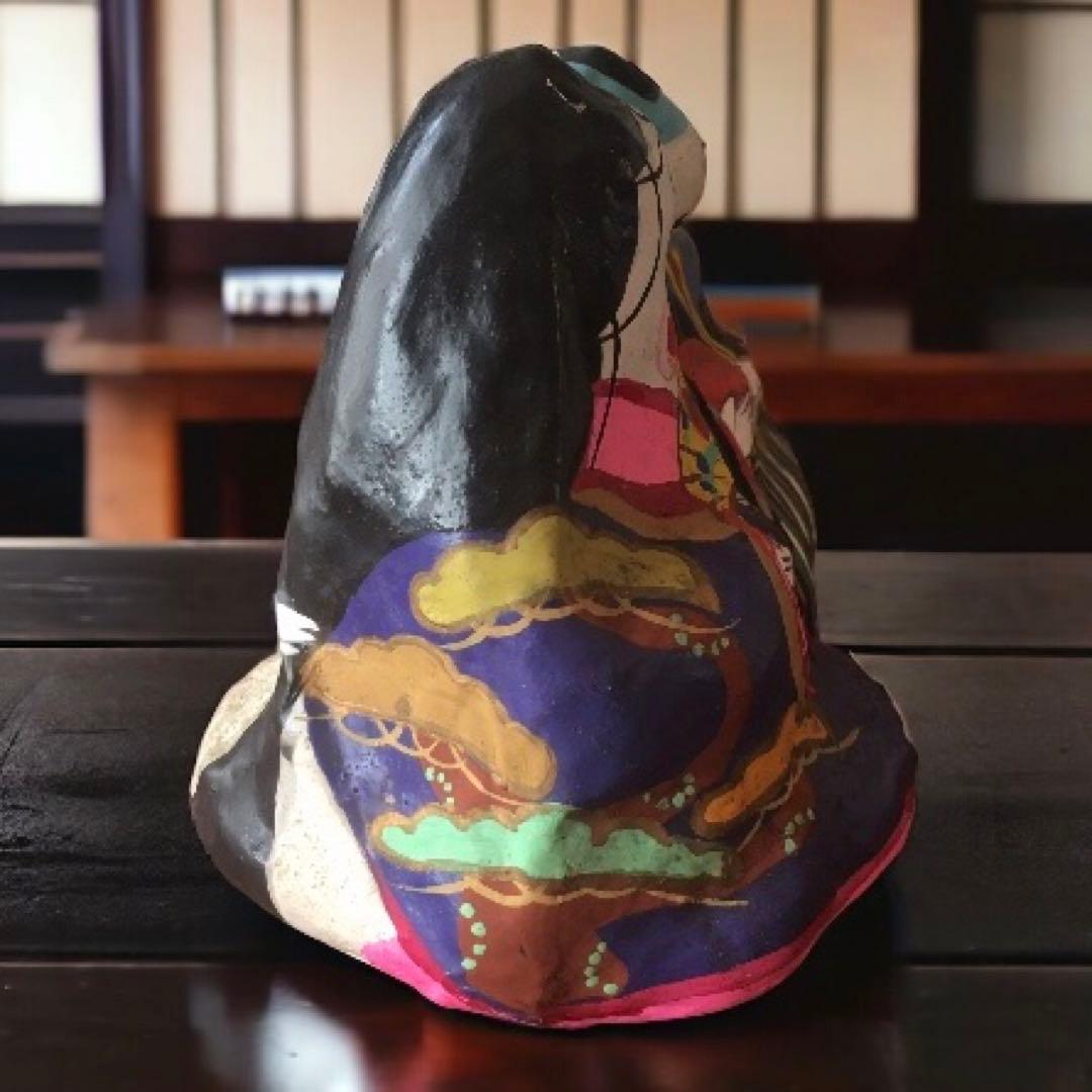 古玩 青森県 廃絶 郷土玩具 青森名玩 青森張子人形②　福原英治郎　お多福と福助