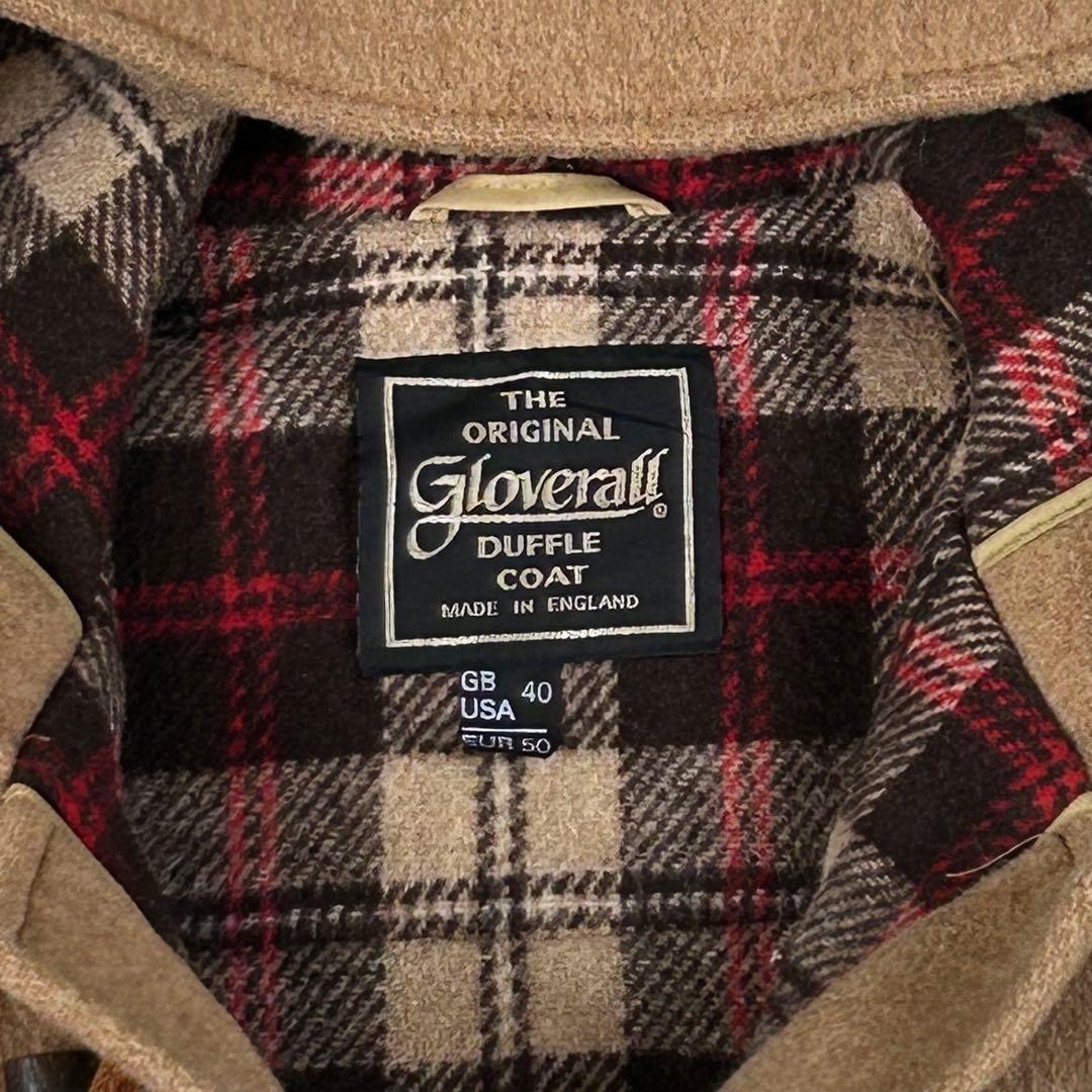 希少90s グローバーオール 512 ダッフルコート 英国製 チェック キャメル