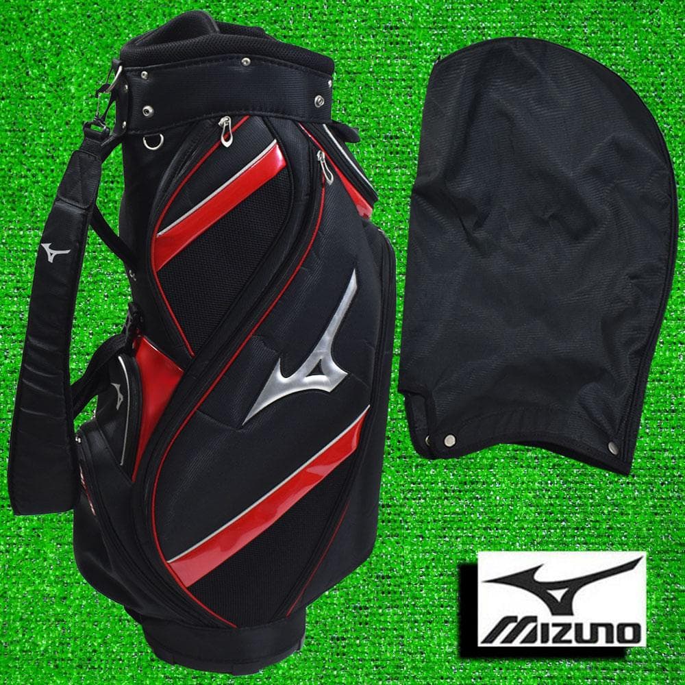 MIZUNO/ズノ ゴルフ 軽量キャディバッグ９型【ブラック/レッド】美品！