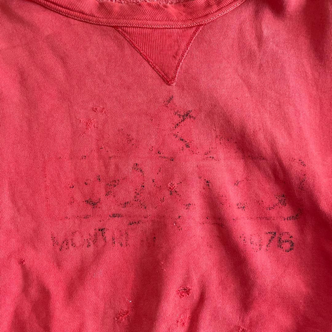 【60s〜70s】ヴィンテージ スウェット 鬼フェード 前V