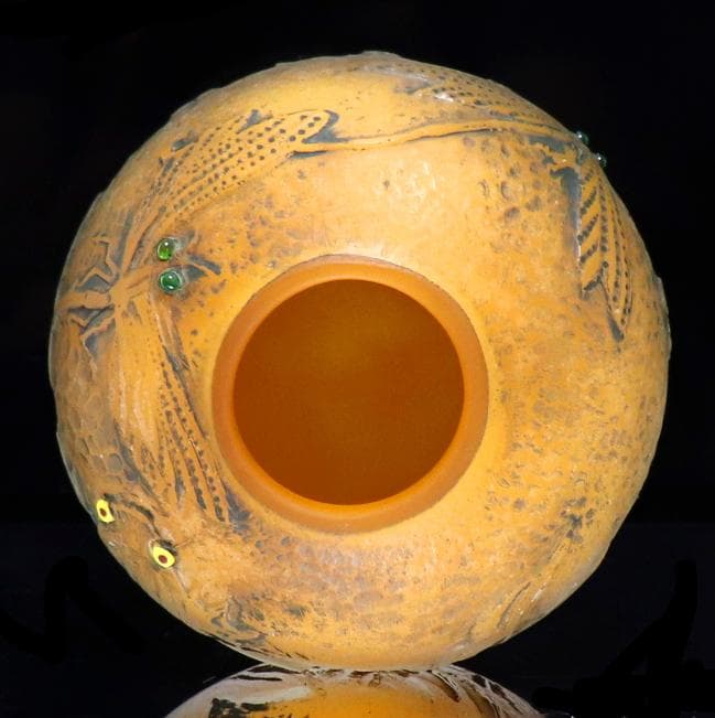 美術館級!! エミール・ガレ 蜻蛉・蛙文 花瓶 善と悪 トンボ カエル 花瓶