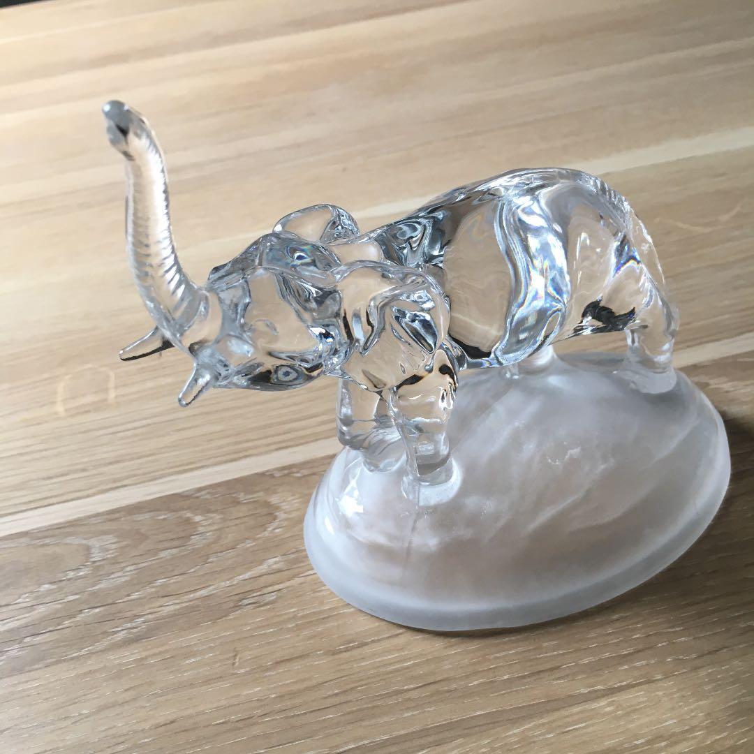 美品　象/エレファント ガラス　フランス製　置物