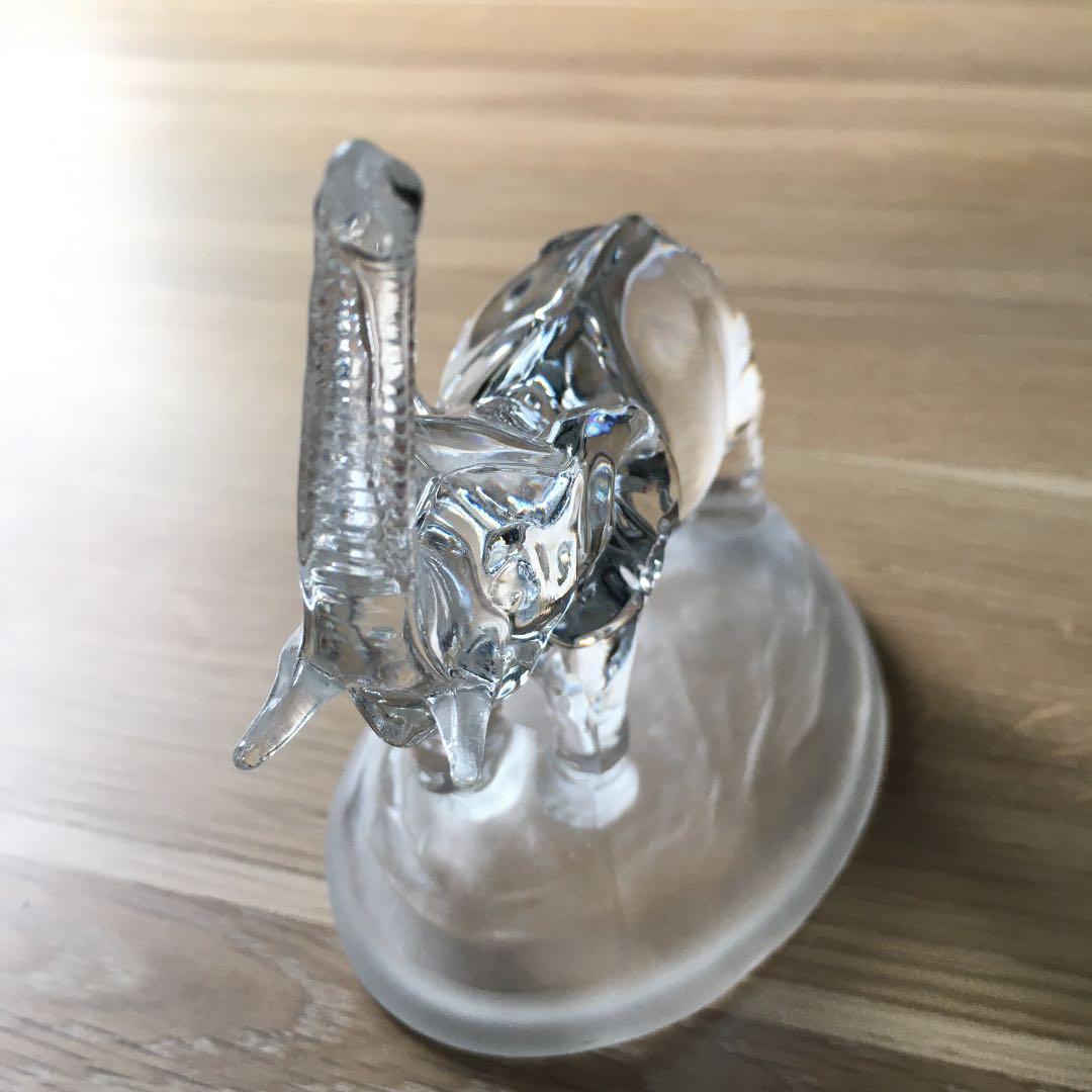 美品　象/エレファント ガラス　フランス製　置物