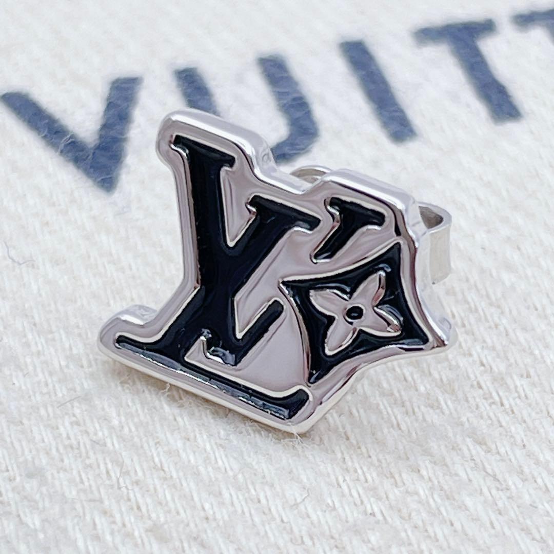 LOUIS VUITTON ピアス　モノグラム　LVフラワー　シルバー　片耳用
