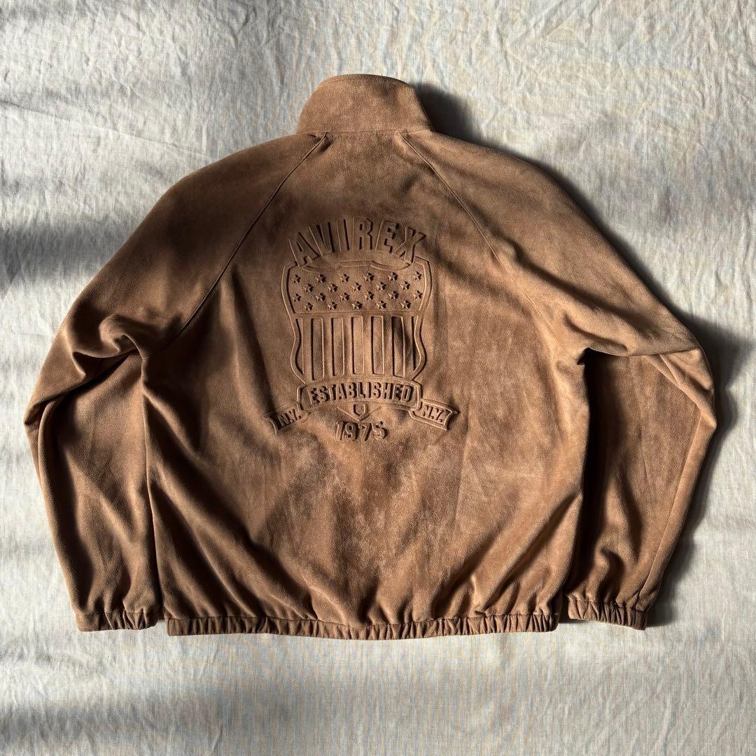 AVIREX フェイクスウェード セットアップ ジャージ ベロア ベージュ