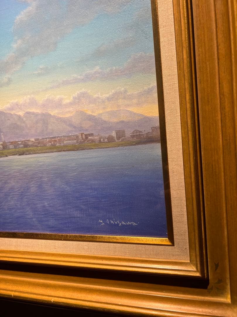 他の方発送×　鬼沢泰治　肉筆油彩画　直筆サインあり