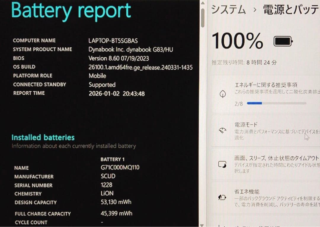 美品！バッテリー良好【第11世代i5/16GB】G83/HU 高性能&軽量薄型