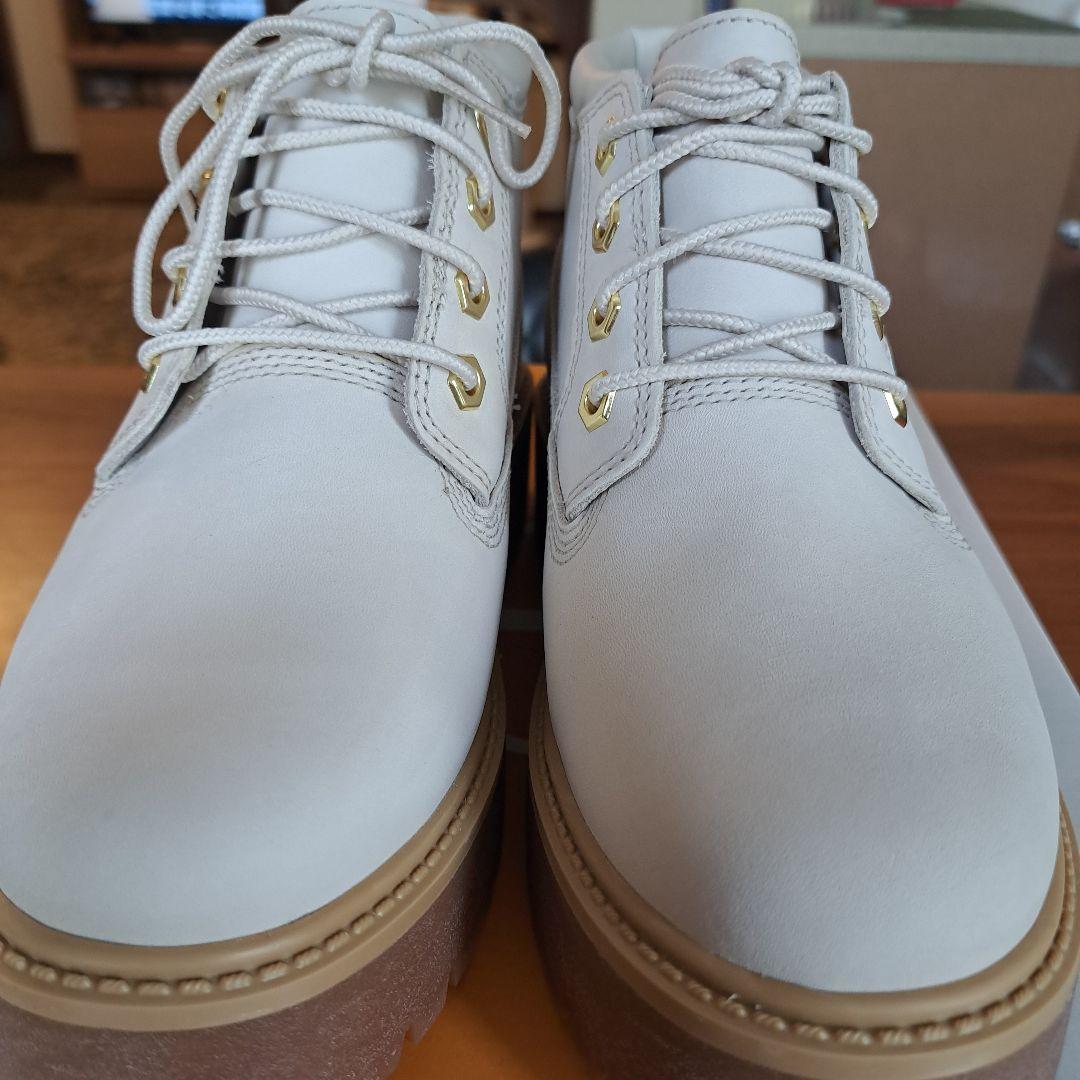 Timberland ホワイト ハイカットワークブーツ