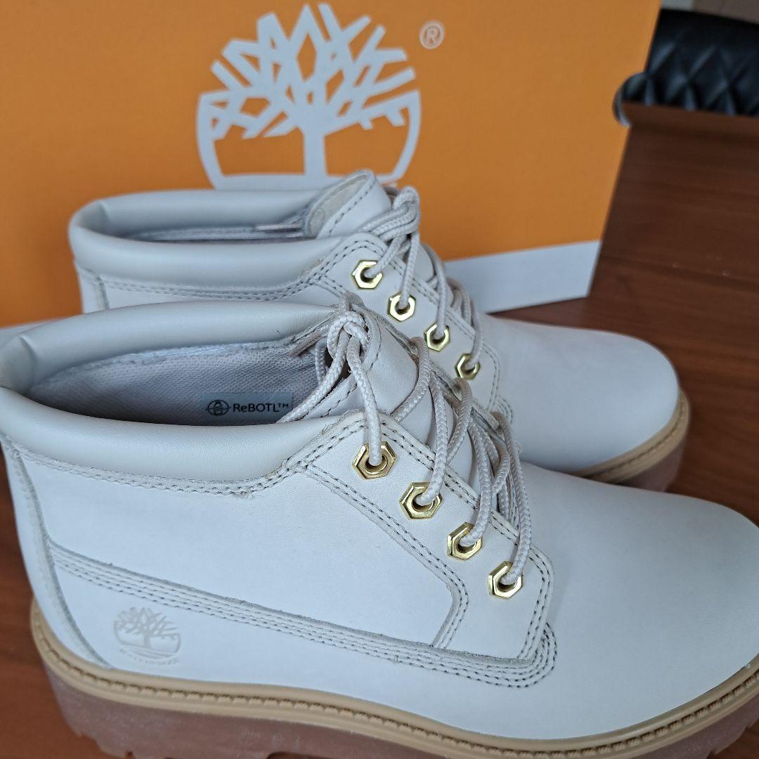 Timberland ホワイト ハイカットワークブーツ