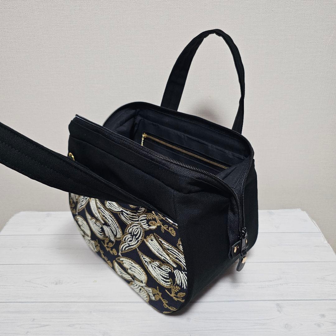 f.ぽってりボストンL following day ネイビー ミナペルホネン