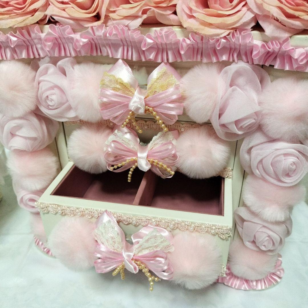 プリンセス姫系アクセサリーケース&くまちゃん小物入れディアマンテ　ピンク