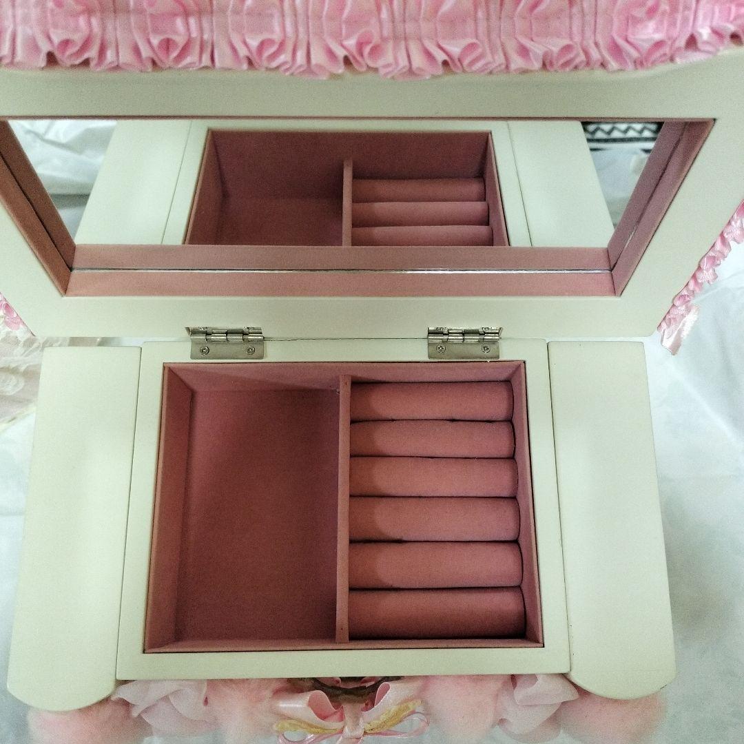 プリンセス姫系アクセサリーケース&くまちゃん小物入れディアマンテ　ピンク