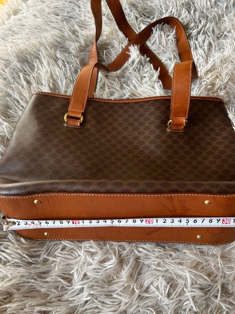 Cute　CELINE ブラウンレザーショルダーバッグ