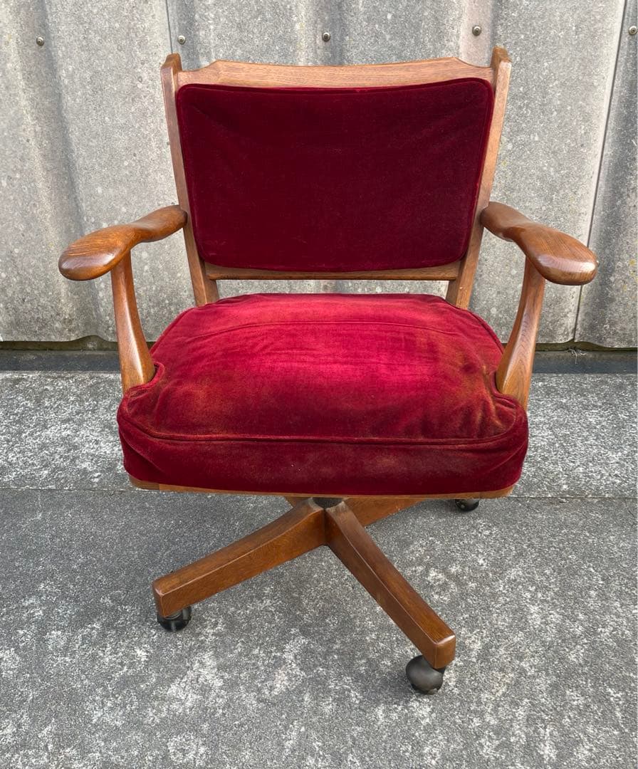 稀少/カリモク/コロニアル/デスクチェア/アームチェア /回転椅子/椅子/②