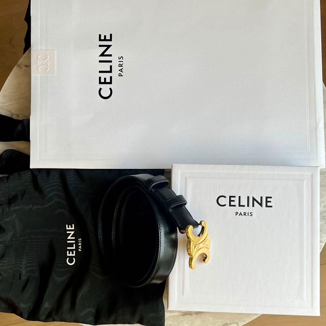 【正規品】セリーヌトリオンフベルト/トリヨンレザーミディアム25MM