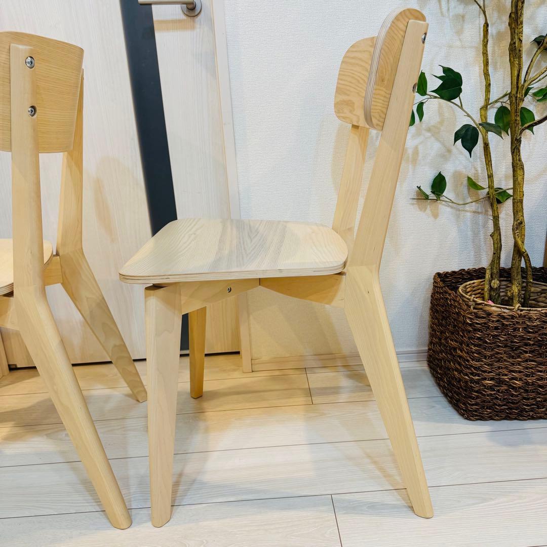 [IKEA]イケア　LISABO リーサボー チェア アッシュ2脚セット ②