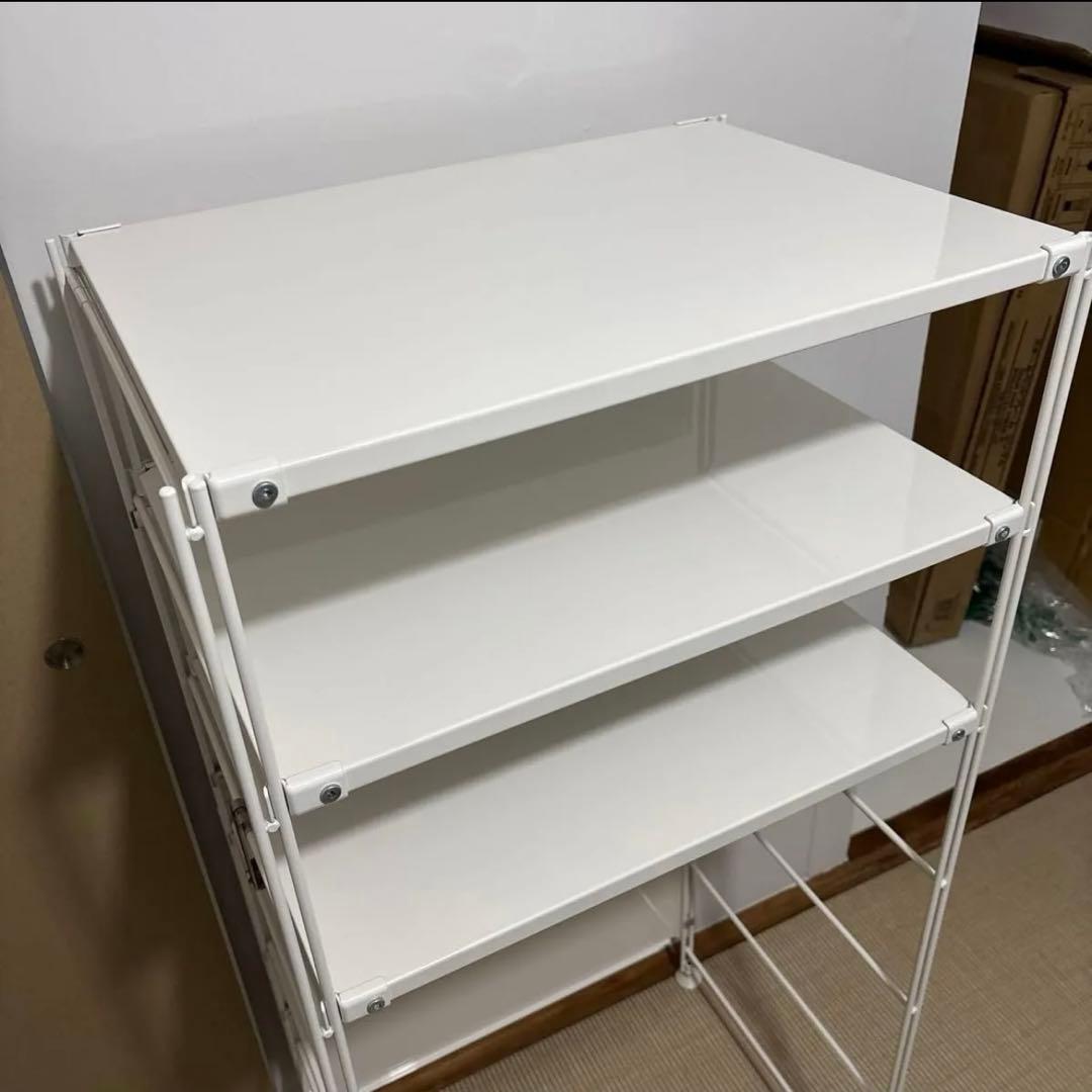 無印良品　スチールユニットシェルフ　ライトグレー　幅56×奥行き41×高さ120