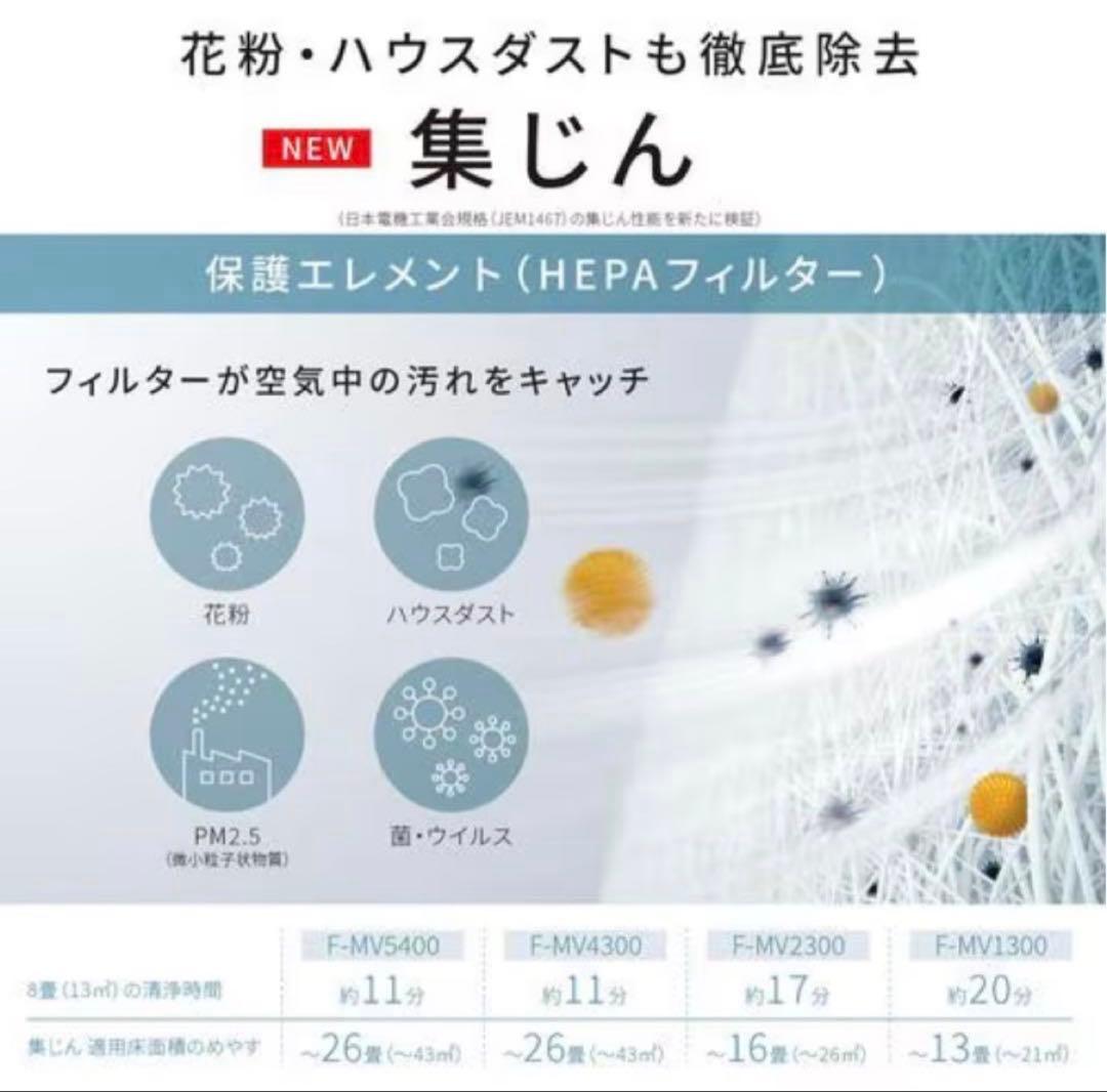【新品】 Panasonic F-MV5400-SZ ジアイーノ 空間除菌脱臭