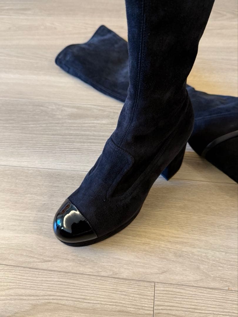 【新品未使用】CHANEL シャネル ロングブーツ スエード 36 1/2