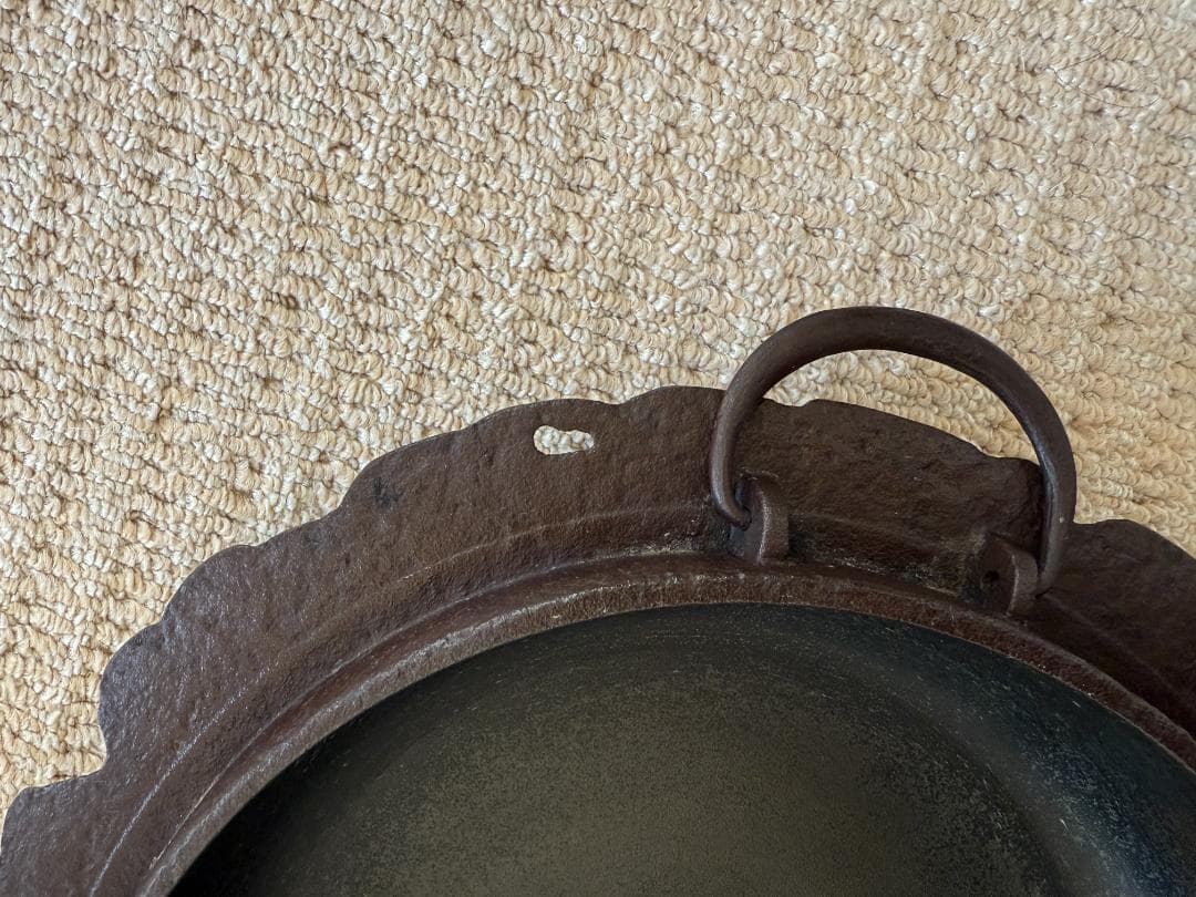 人間国宝　高橋敬典作　鉄鍋　すき焼き鍋　鋳鉄製 直径約30cm