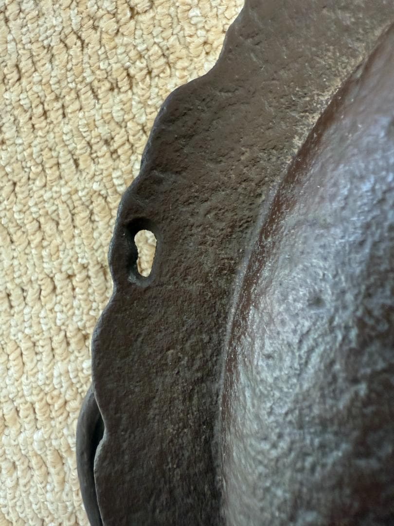 人間国宝　高橋敬典作　鉄鍋　すき焼き鍋　鋳鉄製 直径約30cm