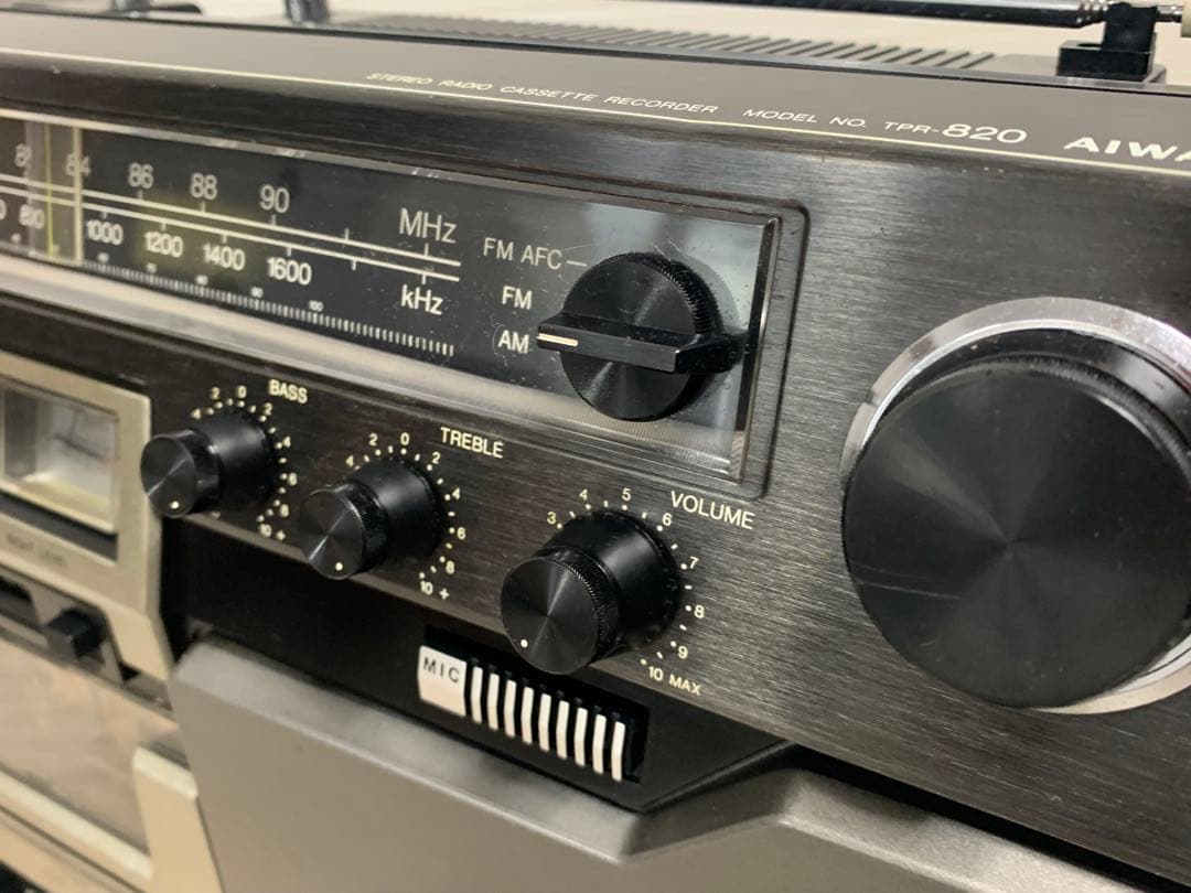 美品AIWAラジカセ TPR-820昭和レトロラジカセ動作品レアメンテナンス済み