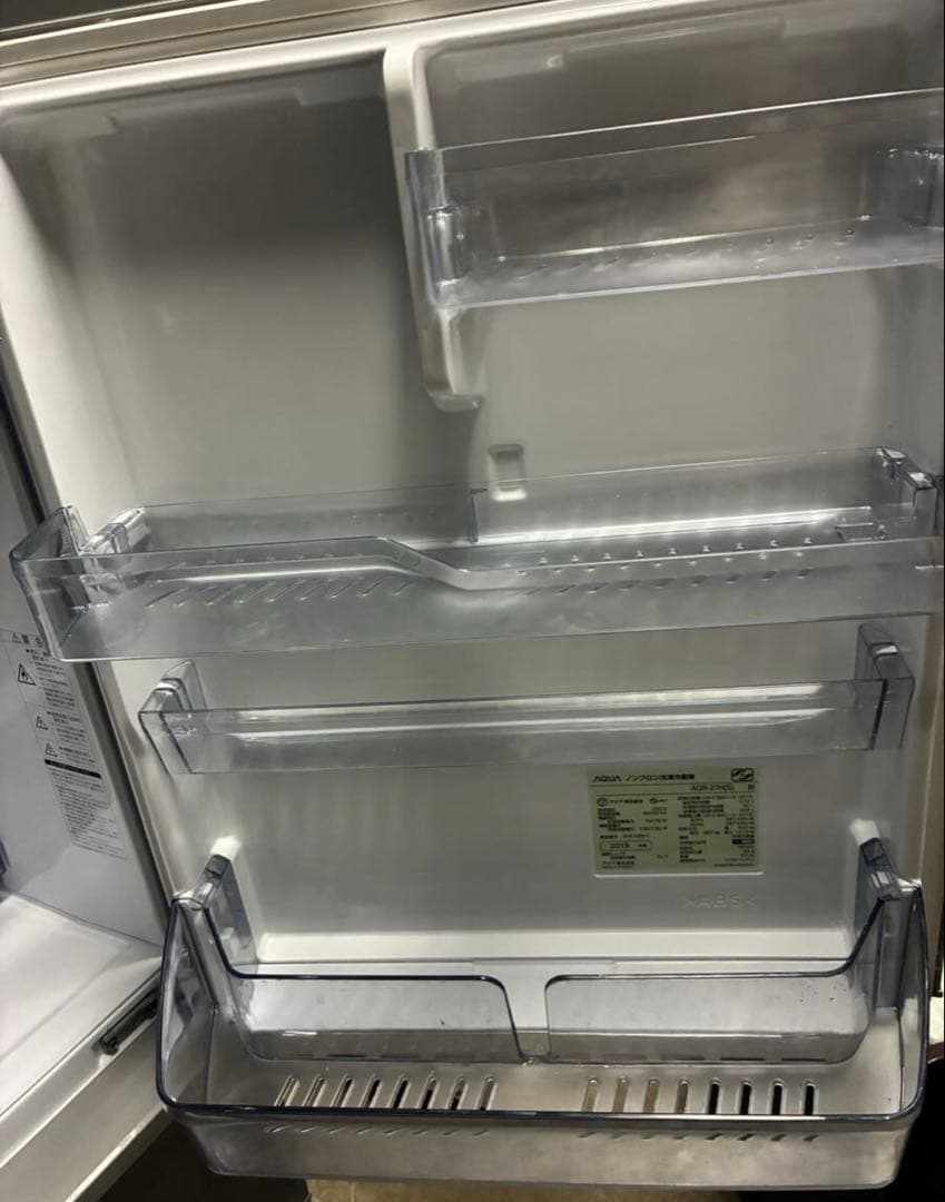 く*ま様 ☆ AQUA ノンフロン冷凍冷蔵庫 AQR-27H(S) 2019年製