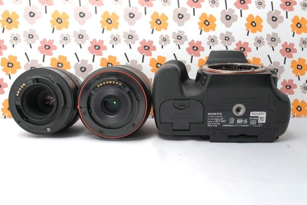 ❤SONY α57❤ショット数1848回！❤望遠レンズセット❤一眼レフカメラ❤