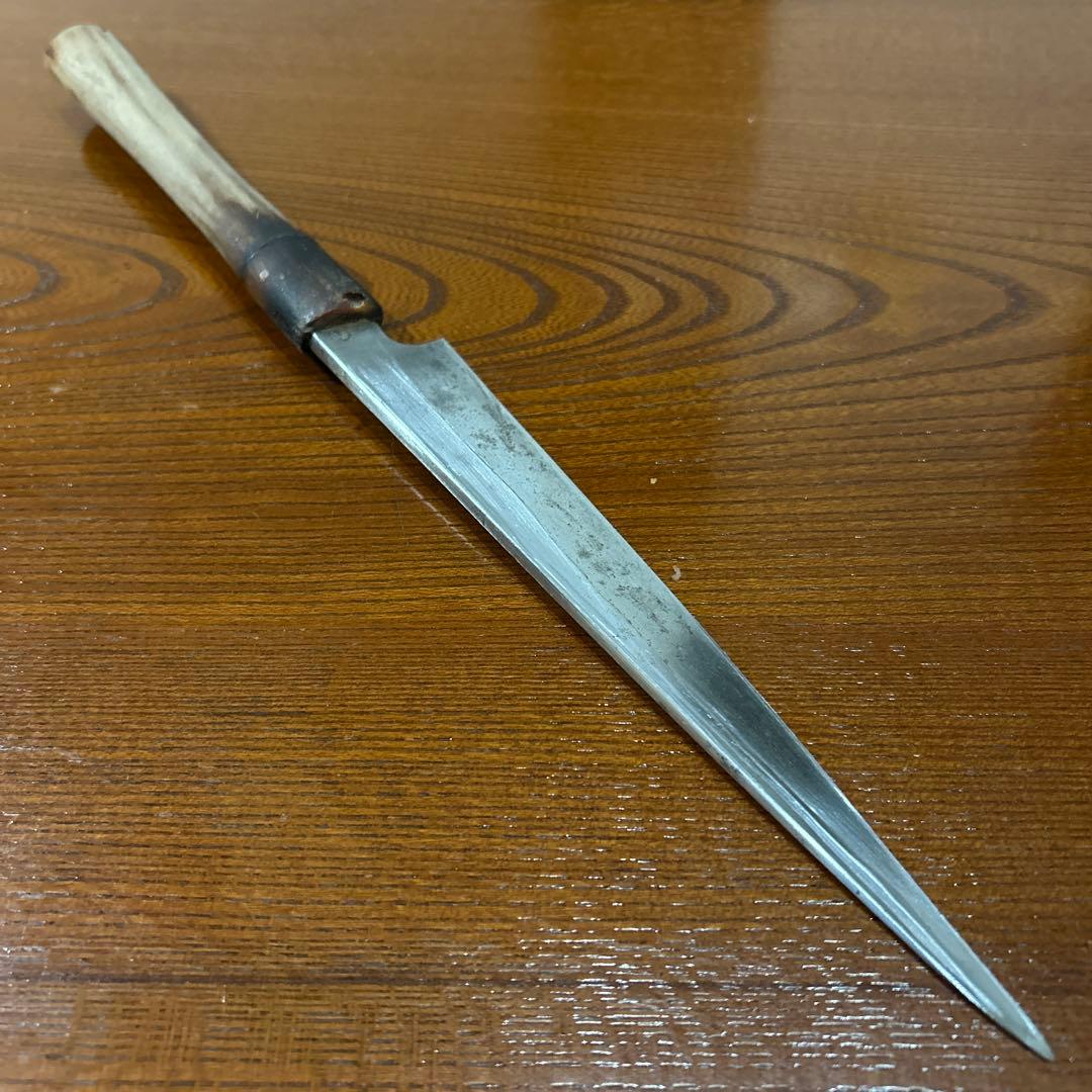 刺身包丁 正本-秀 全長34cm刃18,5cm厚約4mm ★送料無料 ★水牛柄付