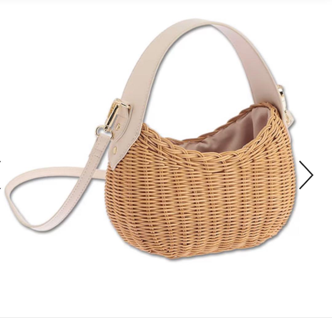 新品MARYQUANTラタンデイジーパッチ 2WAYショルダーベージュNew