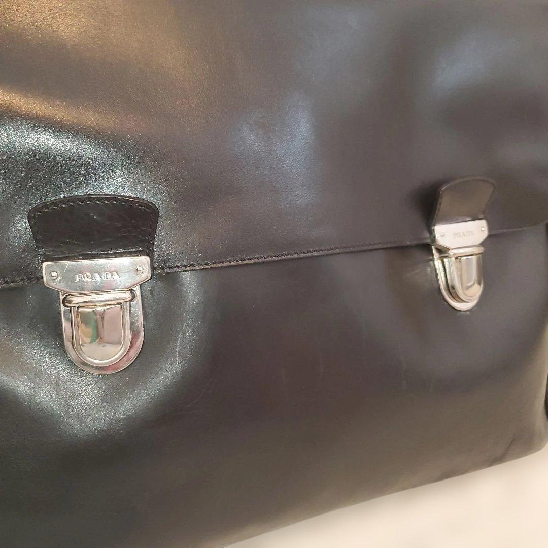 ⭐美品⭐PRADA オールレザー ブリーフケース ドクターバッグ 黒