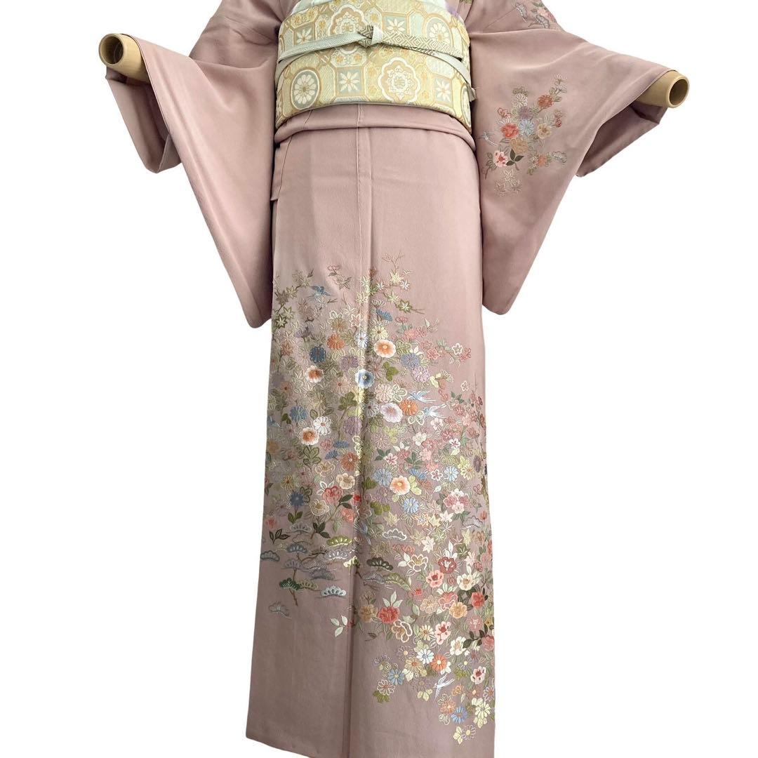 蘇州刺繍 訪問着 付下げ 正絹 着物 フルセット可 入学式　卒業式 礼装