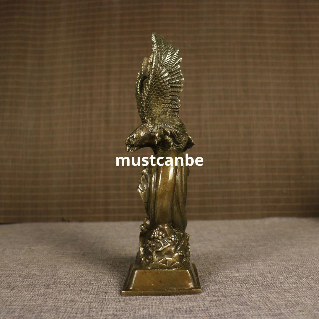 銅器 鷹 応接間 玄関 茶室 事務机 書斎 装飾品 工芸品 置物