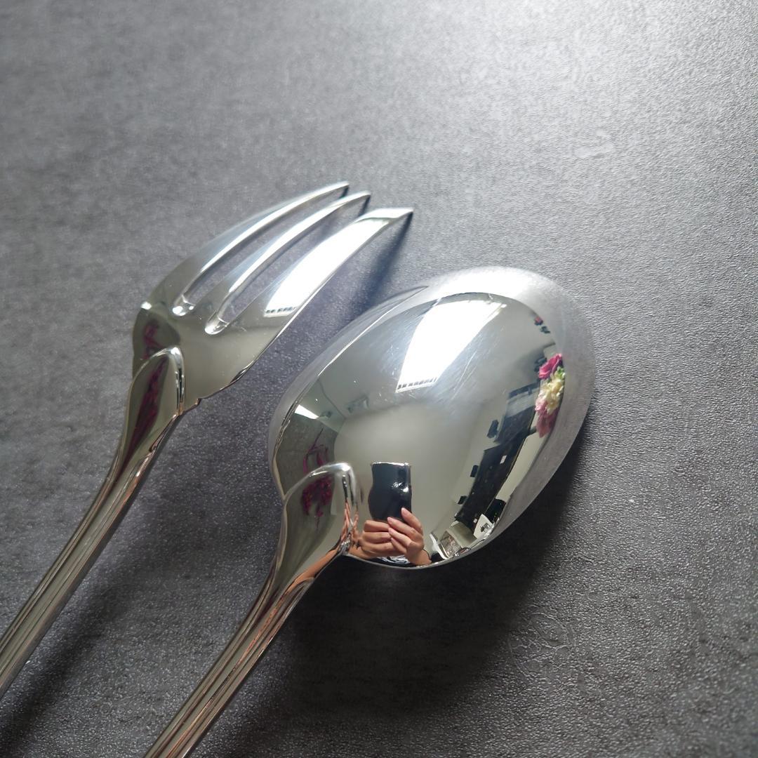 美品 クリストフル アルビ サービングフォーク サービングスプーン